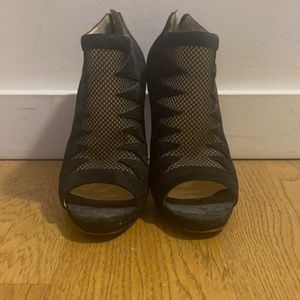 Gently worn suede Louboutin booties size 40.5